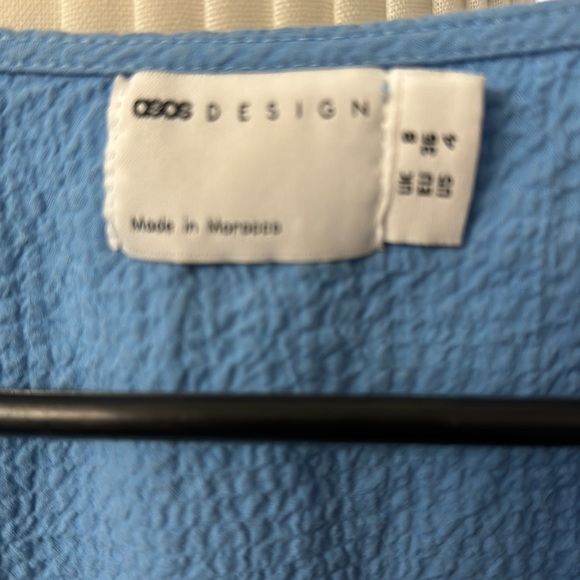 ASOS Design EUC Seersucker Wrap Like Upper Part  With Cut Detail - Picture 13 of 17